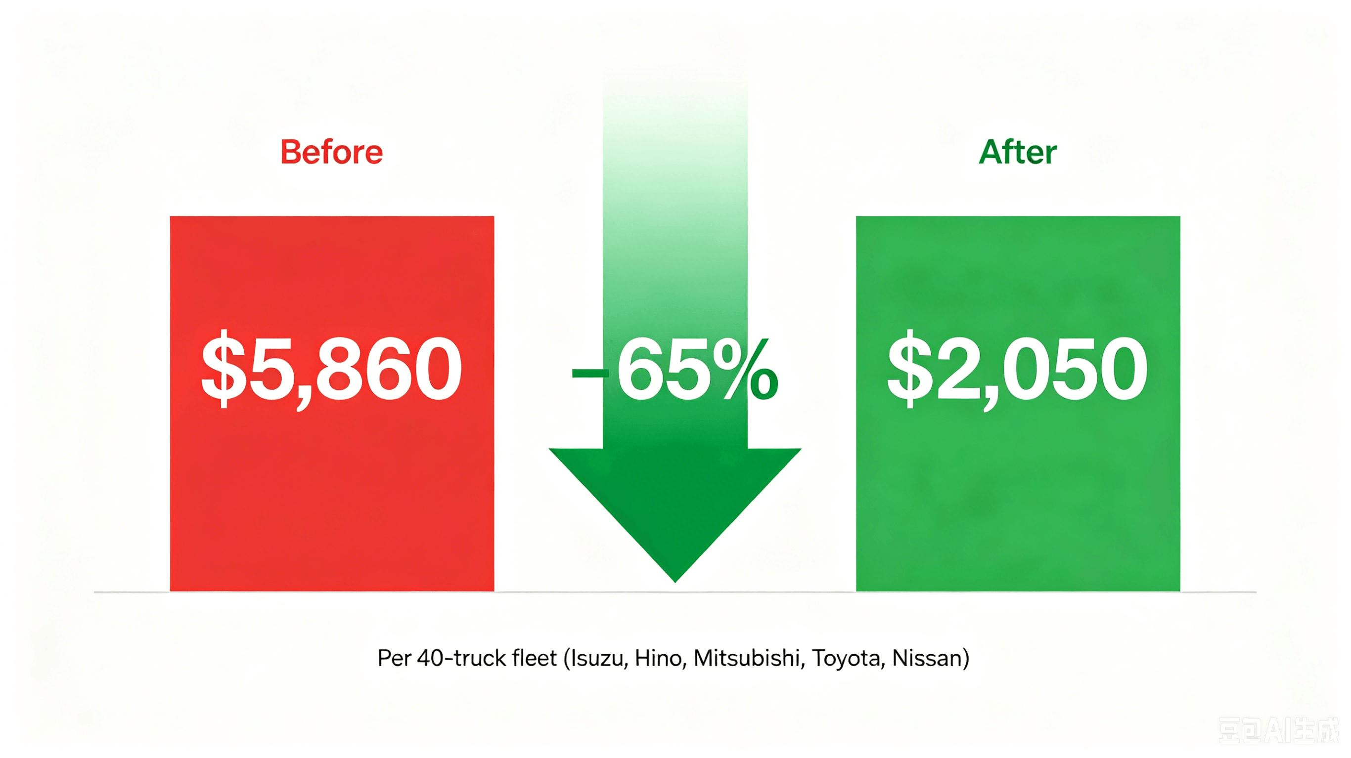 LED headlights maintenance cost savings chart 65 percent