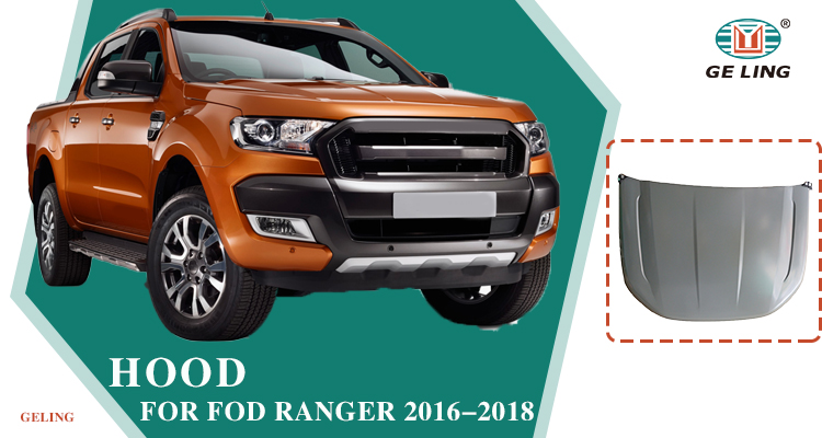 ฮูดชิ้นส่วนเหล็กสำหรับ Ford Ranger T7 2016-2018