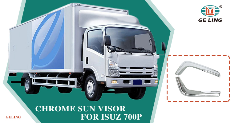 Visor matahari pintu krom untuk isuzu elf 700p