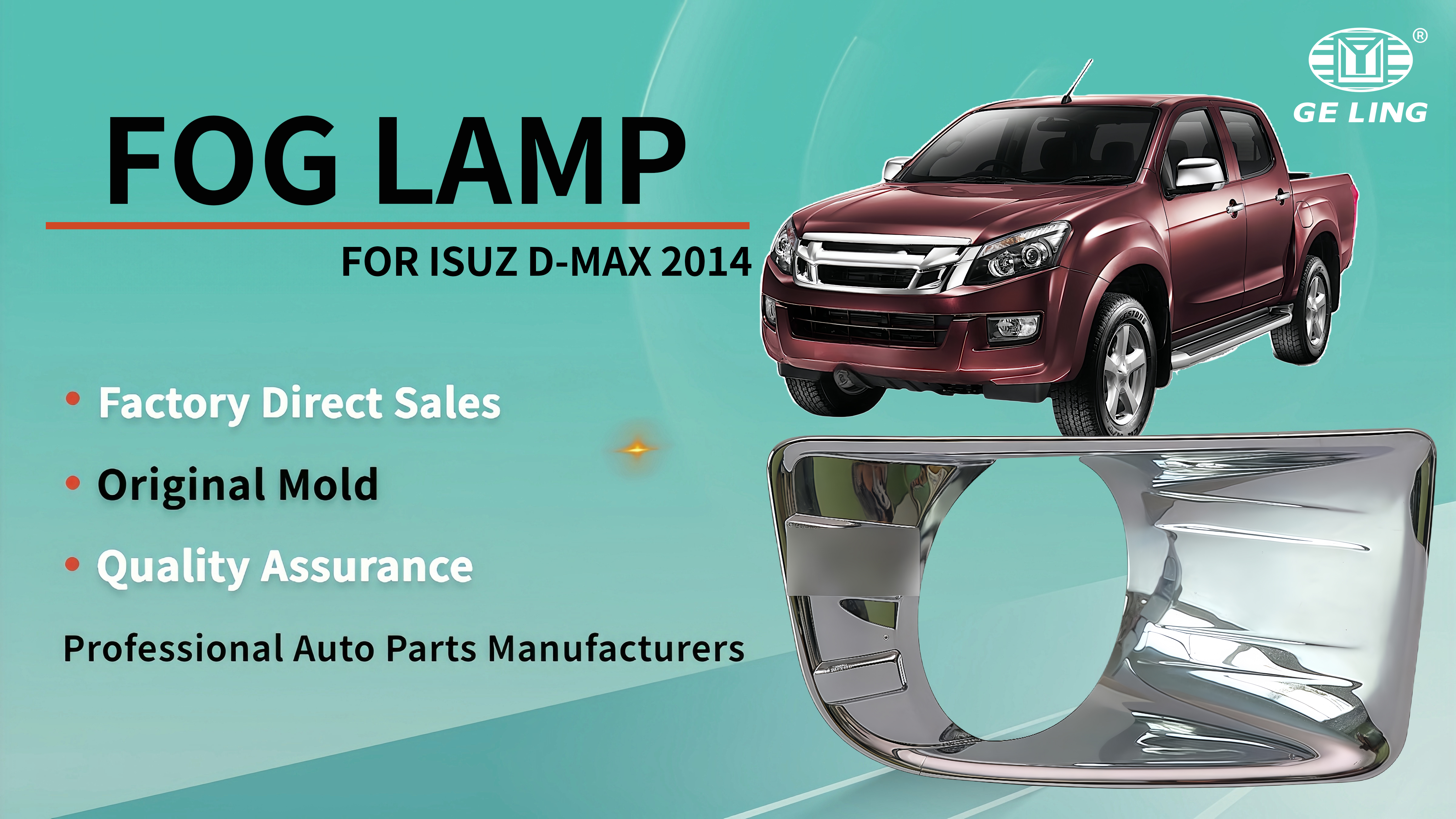 Isuzu Dmax 2014 Chrome Fog Light Cover