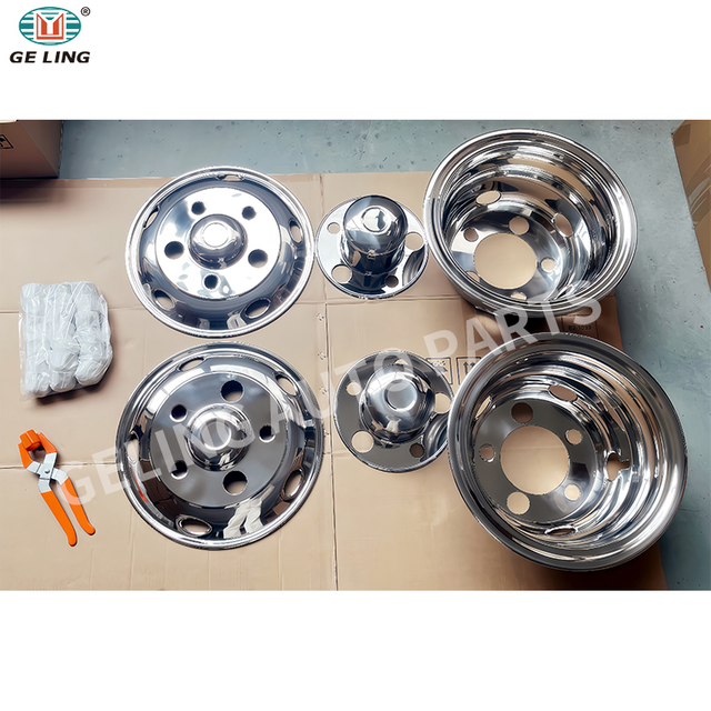 Universal 16 '' 5 Holes Stainless Steel Wheel Hub Trim Cover