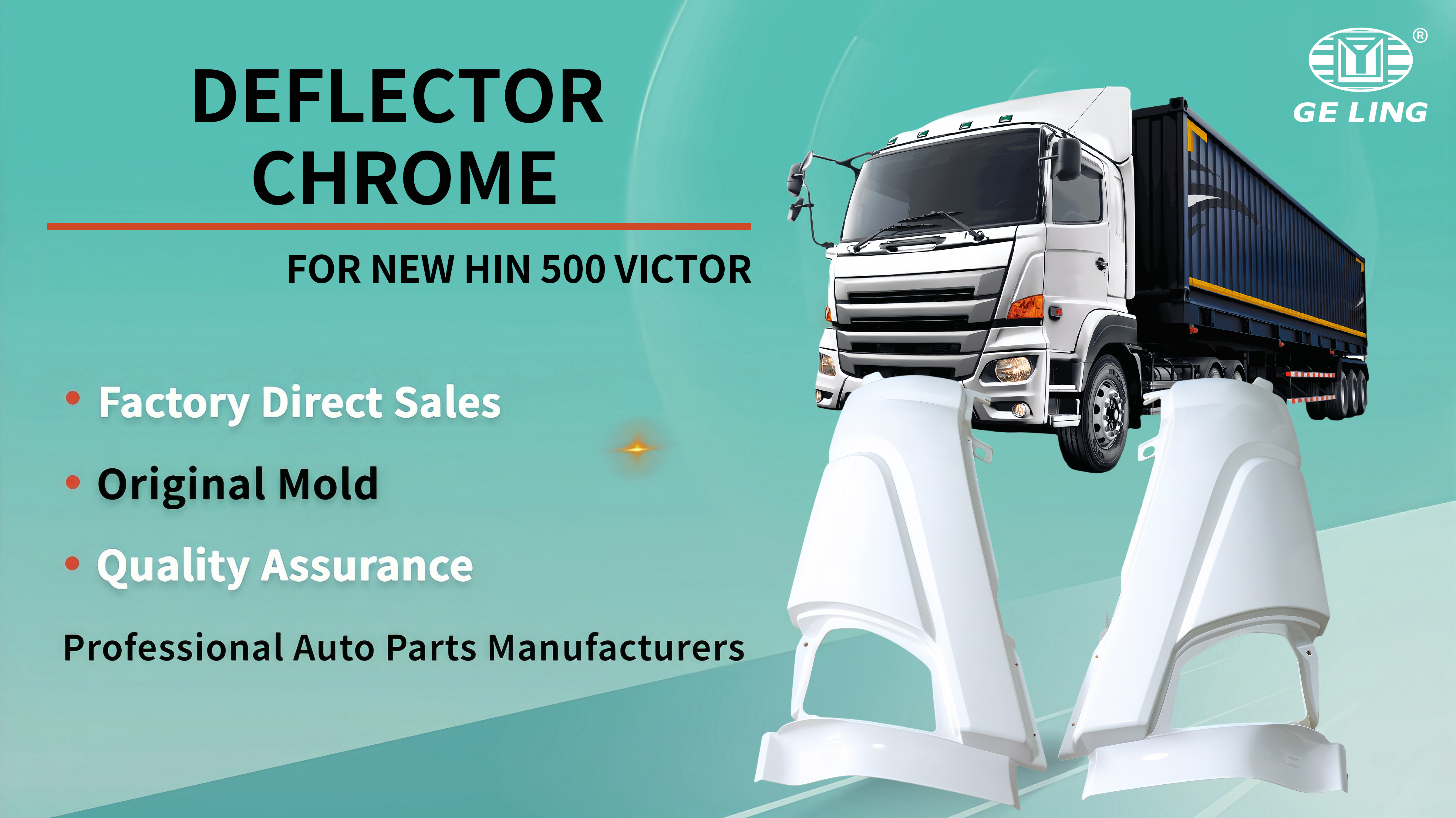 Hino 500 Victor White Corner Bumper