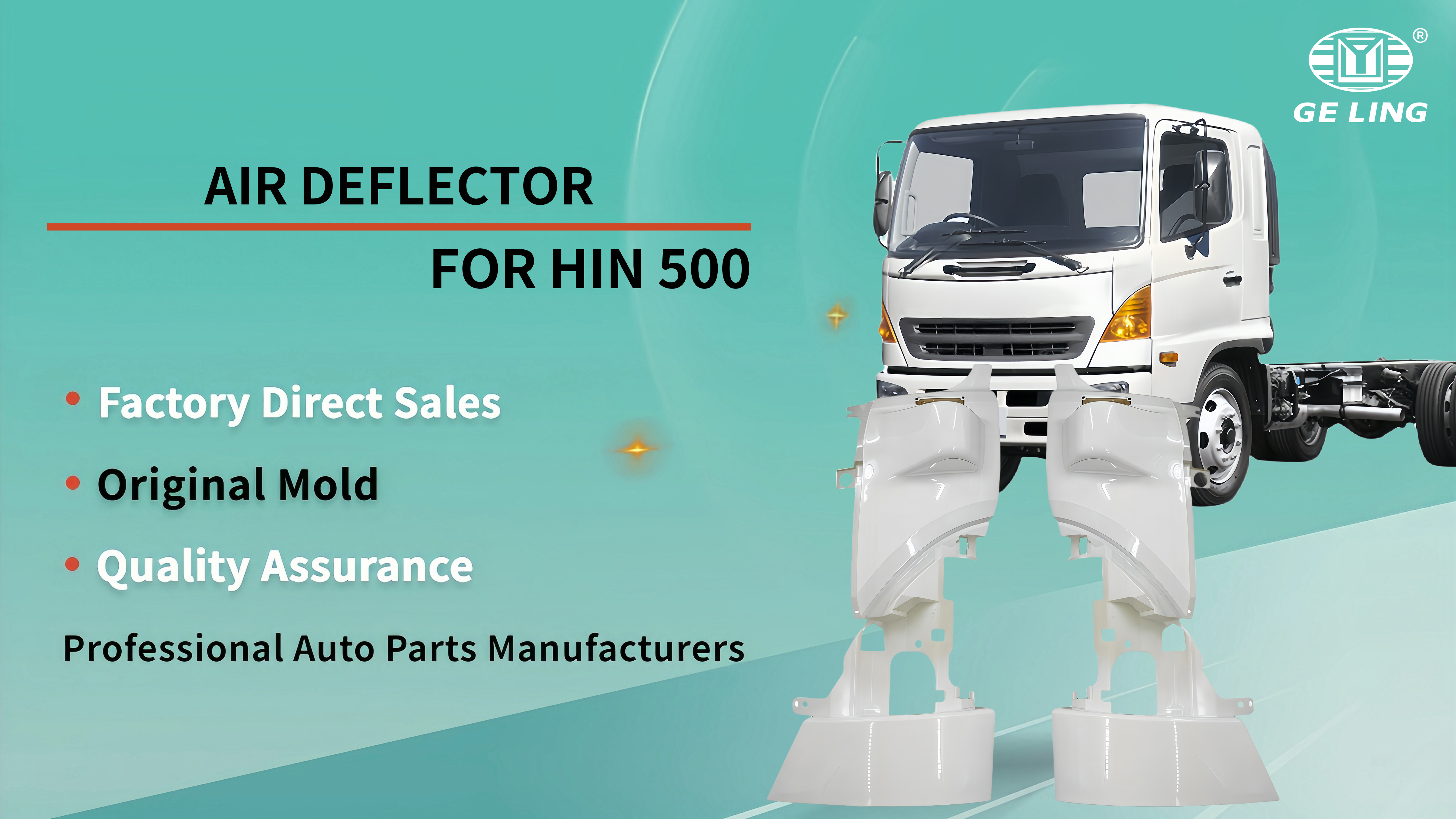 Hino 500 White Plastic Corner Bumper