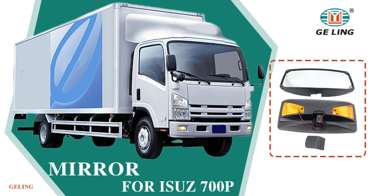 Mirror with Lamp For Isuzu 700p