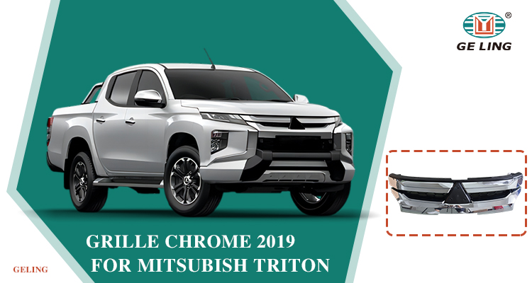 Silver Chrome Front Bumper Grille for Mitsubishi Triton L200 2019