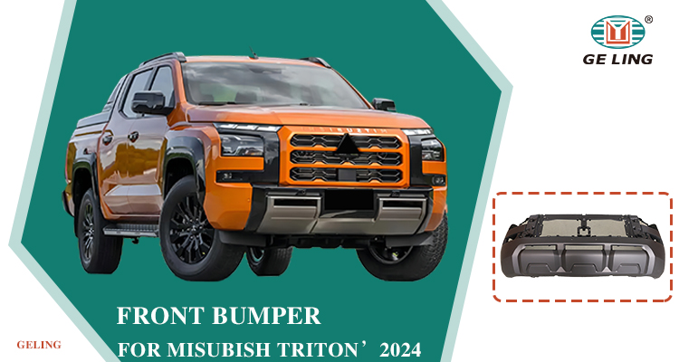 Black Front Bumper With OE 62022A540P for Mitsubishi Triton L200 2024