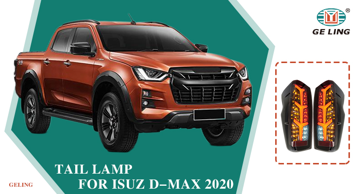 Luz traseira de lente de fumaça modificada para Isuzu DMAX 2020 2021