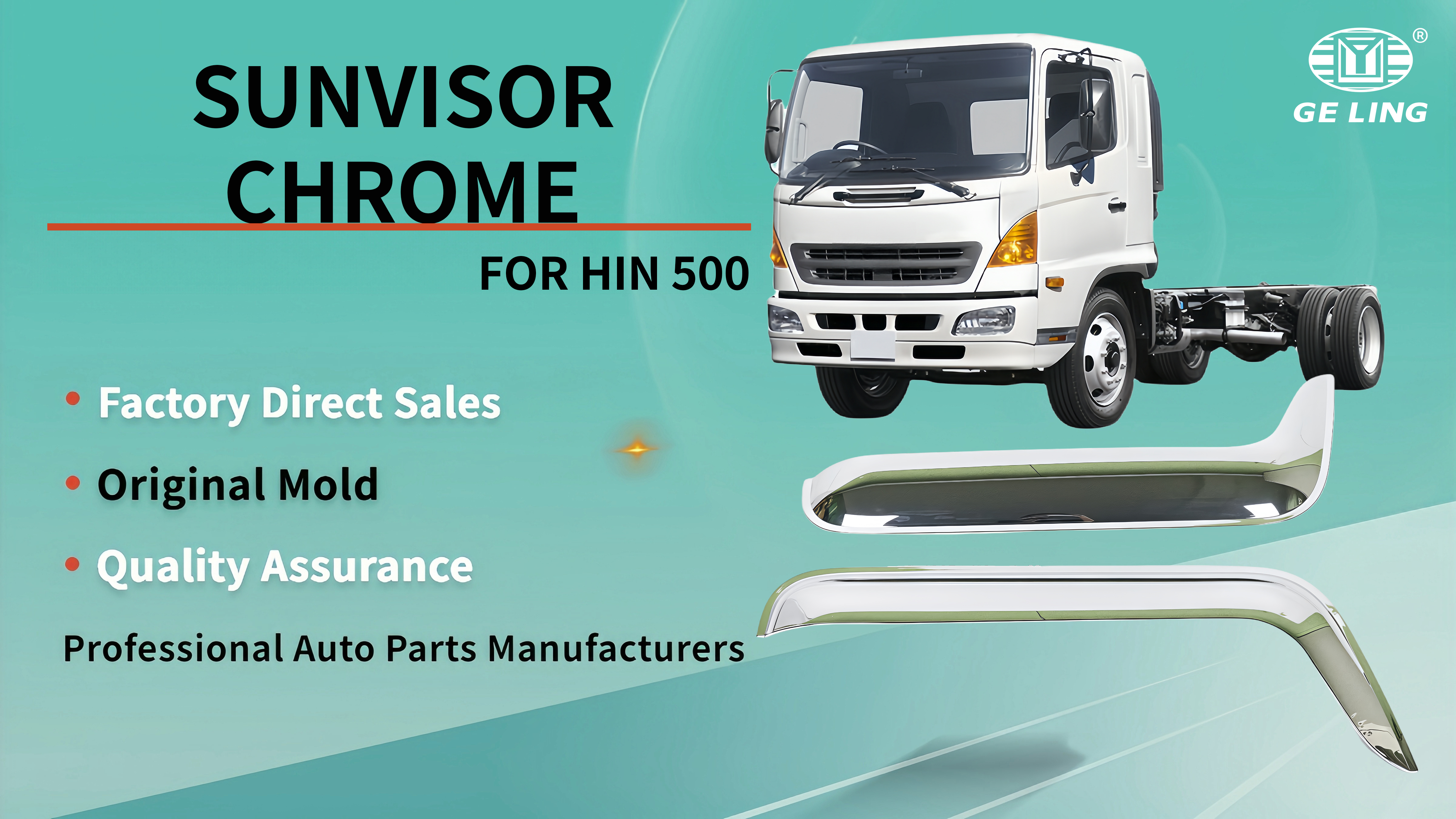 Hino 500 Chrome Sun Visor