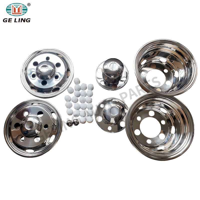 Truck Universal 17.5 '' 6 Holes Stainless Steel Wheel Hub Trim Cover