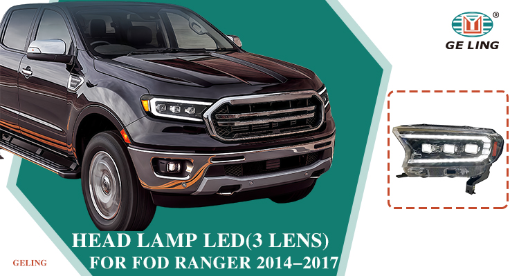 3 Projector Lens Headlight for Ford Ranger 2014-2017
