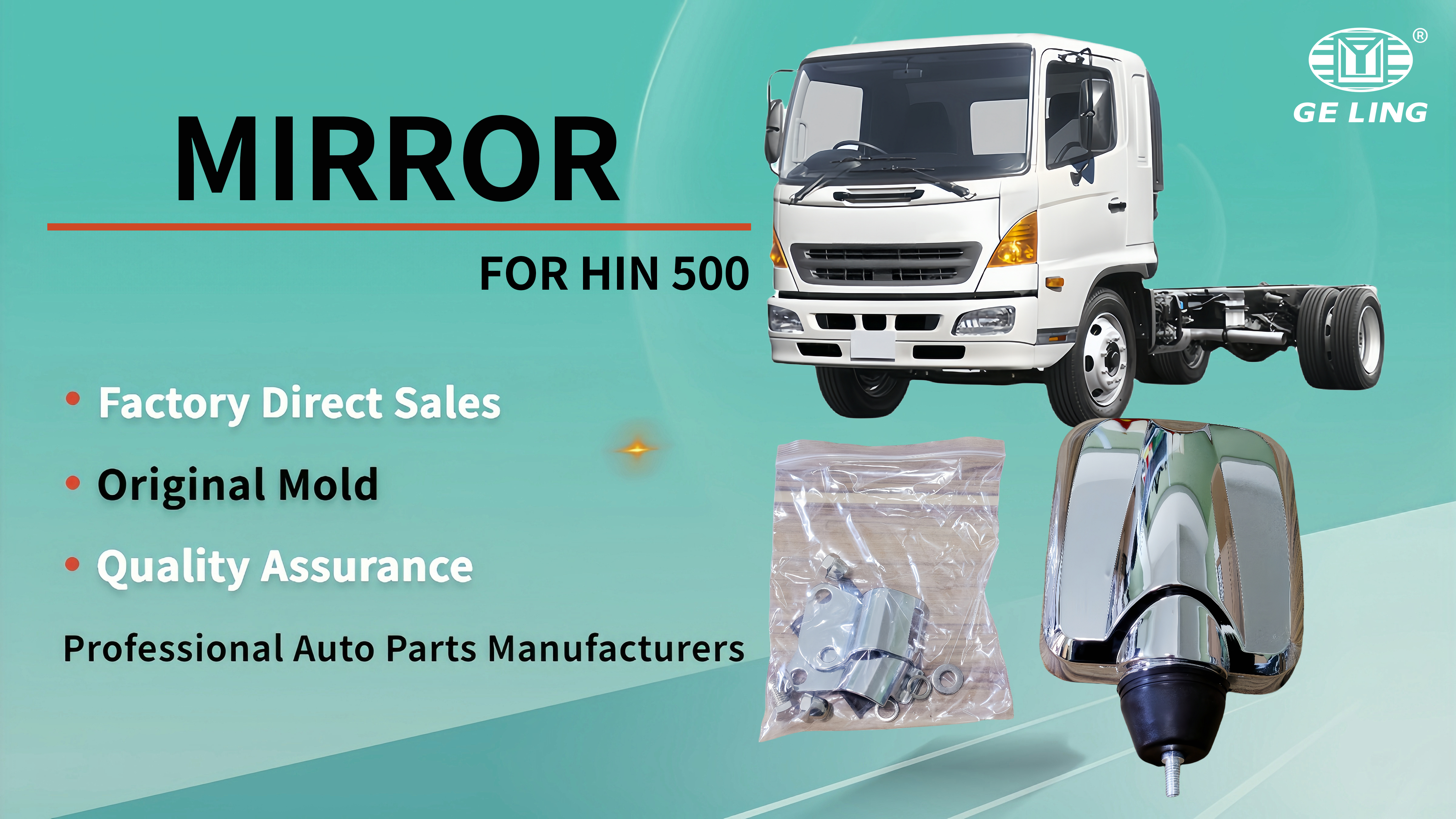 Hino 500 Chrome Door Mirror