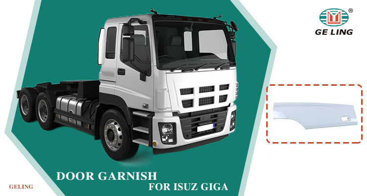 White Door Garnish For Isuzu Giga
